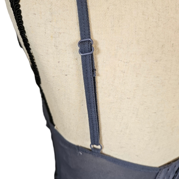 Full Tilt Lace Corset Style Top, Dusk Grey, Large - Picture 8 of 15